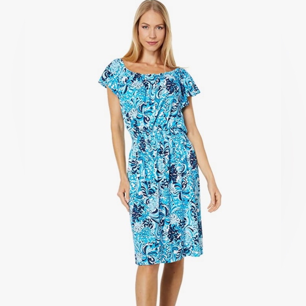Lilly Pulitzer Clarette Flutter Sleeve Dress NWOT